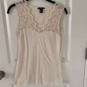 5 for $10 - H&M Cream Lace V-Neck Tank